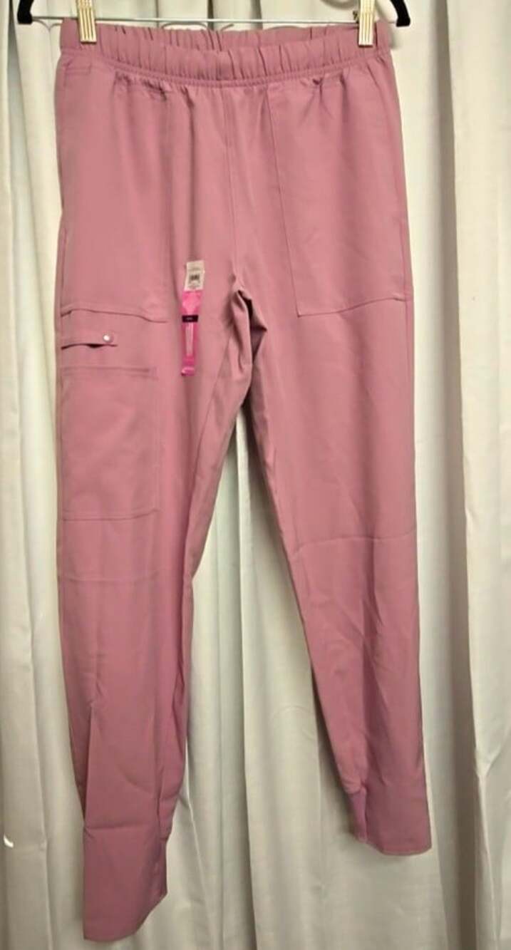 Scrubstar Women’s X small Pull-On Hybrid Scrub Pants Solid Mauve Haze